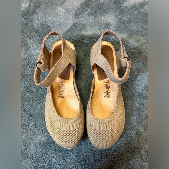 Jax&Bard Wooden Platform Knit, Leather Maryjane Maple Cream size 37(6.5-7) NWT - Picture 9 of 9